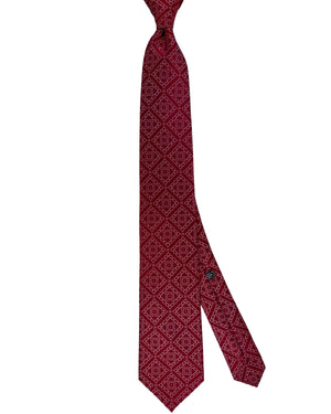 Stefano Ricci Tie Bordeaux Diamond Dot Pattern