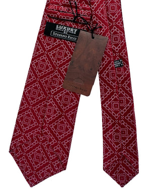 Stefano Ricci Tie Bordeaux Diamond Dot Pattern