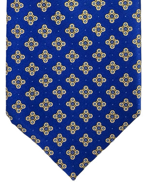 Stefano Ricci Tie Royal Blue Gold Medallion