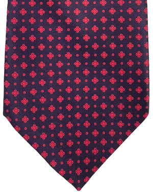 Stefano Ricci Tie Black And Red Medallion Pattern