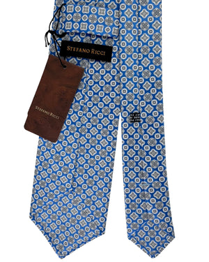 Stefano Ricci Tie Royal Blue and Silver Medallion