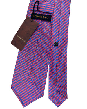 Stefano Ricci Tie Pink And Blue Stripe