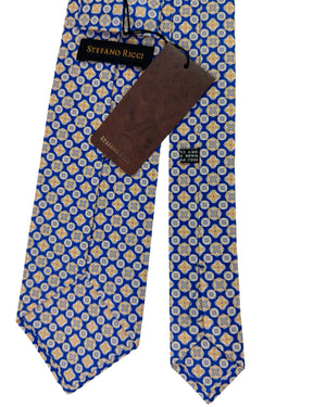 Stefano Ricci Tie Royal Blue And Gold Medallion