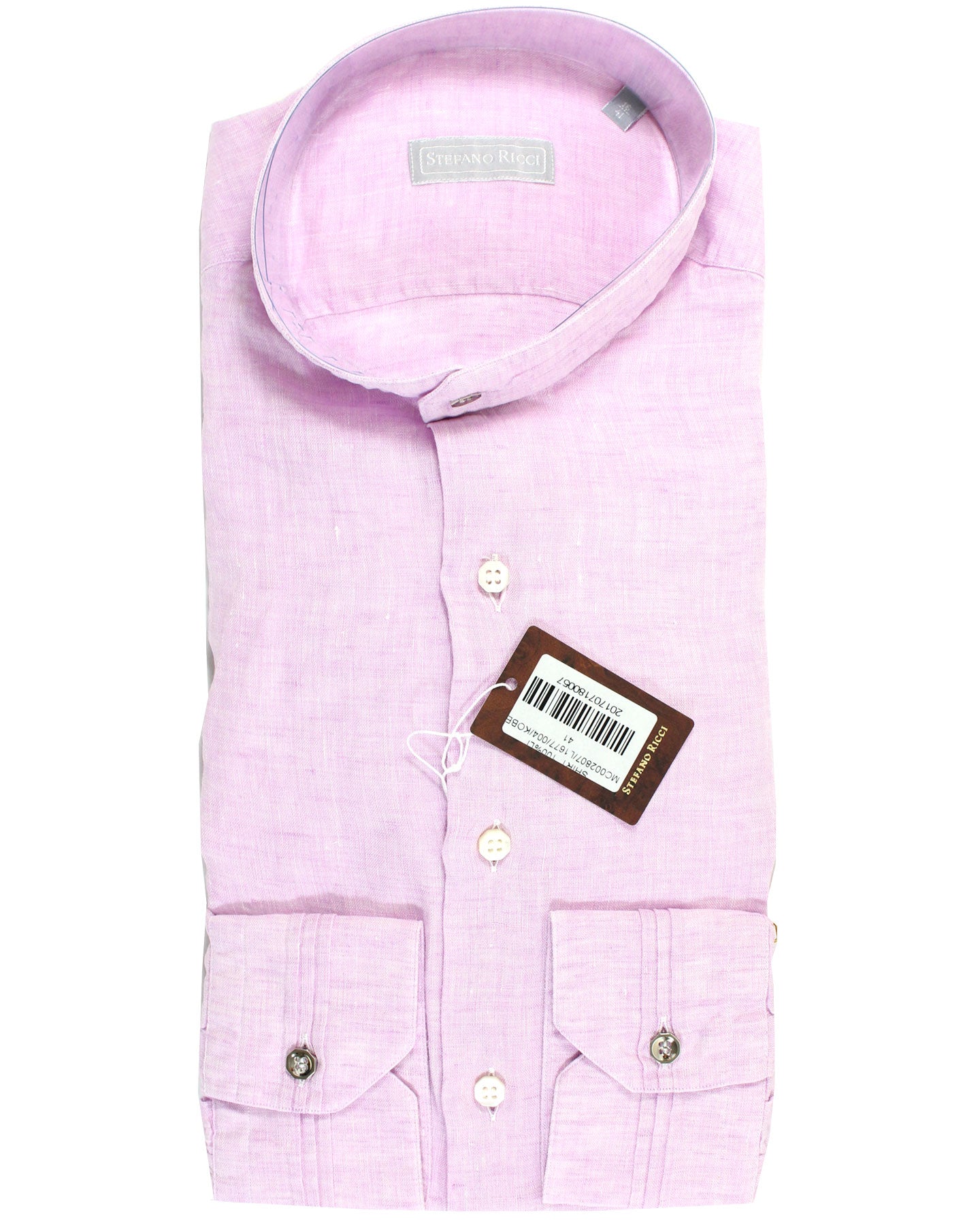 Stefano Ricci Shirt Pink Solid 39 - 15 3/4