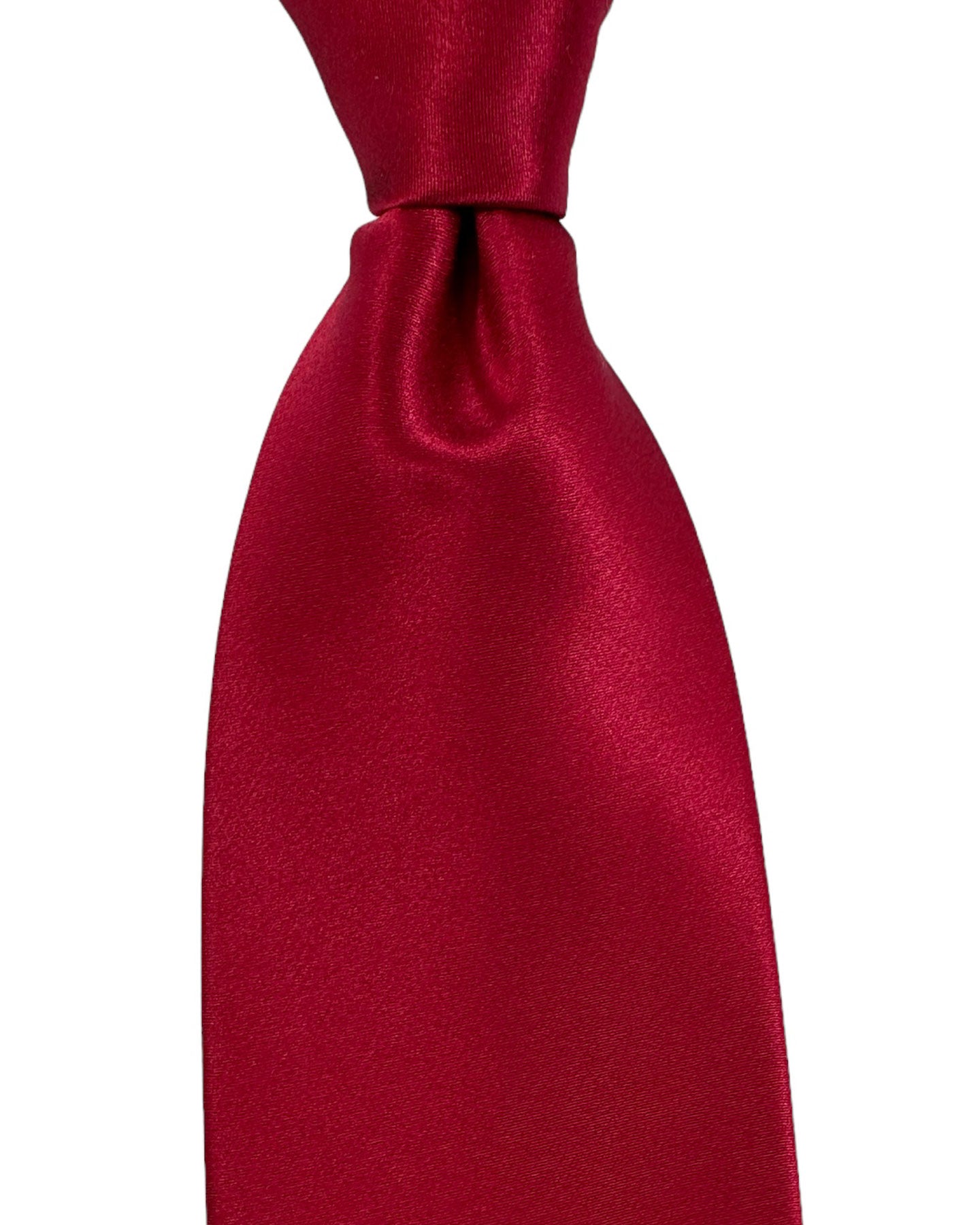 Stefano Ricci Silk Tie Dark Red Solid Design