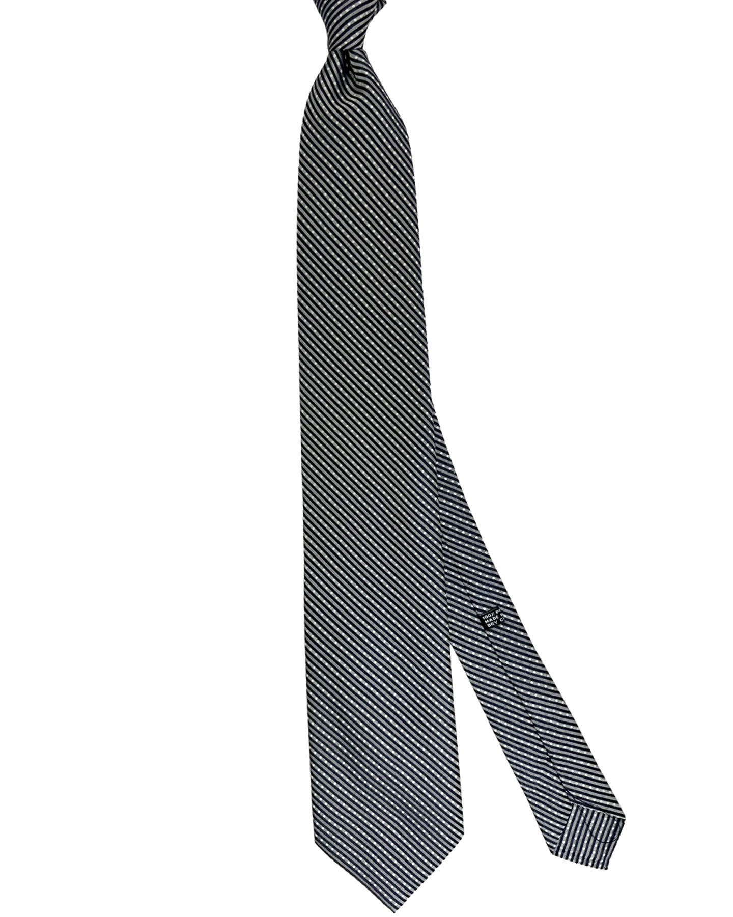 Stefano Ricci Silk Tie Gray Stripes Design
