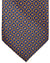 Stefano Ricci Silk Tie Metallic Blue Rust Orange Geometric Design