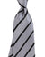 Stefano Ricci Silk Tie Black Silver Gray Stripes
