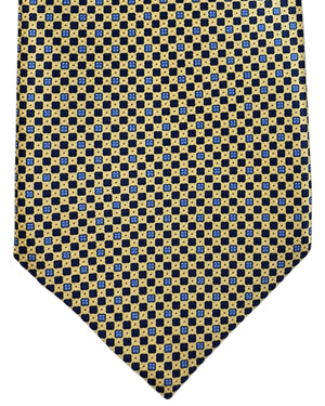 Stefano Ricci Tie Yellow Blue Navy Geometric