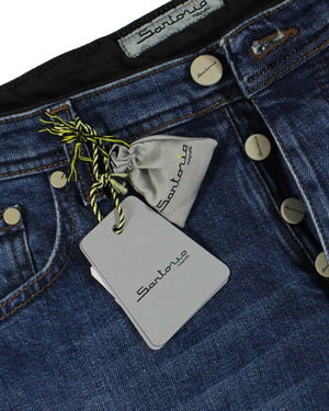 Sartorio Denim Blue Jeans Slim Fit Button Fly 34 SALE