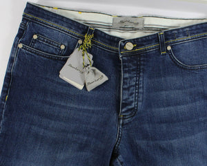Sartorio Jeans Dark Denim Blue Slim Fit Button Fly 40 SALE