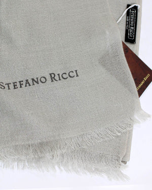 Stefano Ricci Scarf Light Gray - Luxury Cashmere Silk Shawl SALE