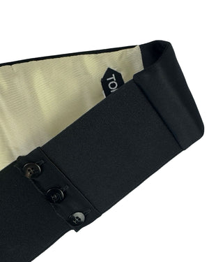 Tom Ford Satin Silk Black Cummerbund M