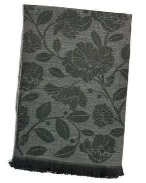 Tom Ford Scarf Black Gray Floral