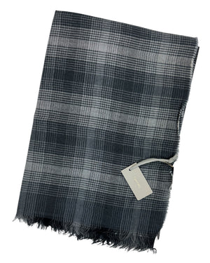 Tom Ford Short Scarf Black Gray