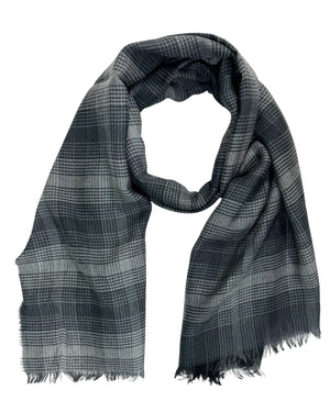 Tom Ford Short Scarf Black Gray Glen Check