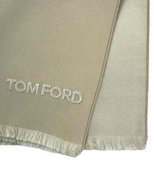 Tom Ford Silk Scarf Cream Shawl