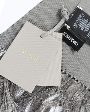 Tom Ford Scarf Gray Fringe SALE