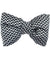 Tom Ford Silk Bow Tie Silver Black Herringbone
