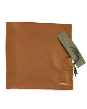 Tom Ford Silk Pocket Square Brown