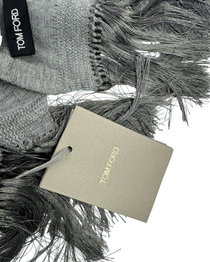 Shawl Heather Gray Fringe