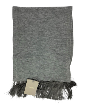 Heather Gray Fringe Scarf