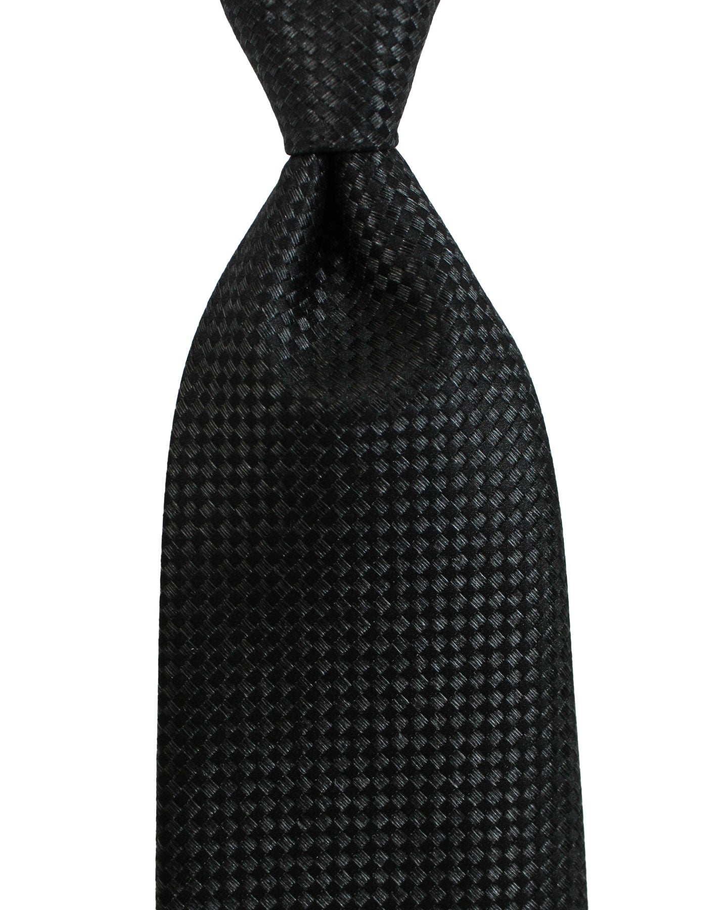 Tom Ford Silk Tie Gray Black Micro Pattern