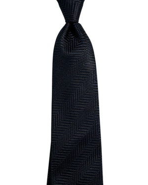 Tom Ford Tie Black Herringbone