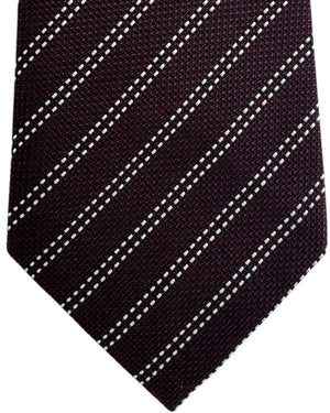 Tom Ford Tie Brown Stripes - Wide Necktie