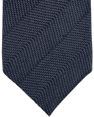 Tom Ford Tie Black Purple Striped Pattern - Wide Necktie