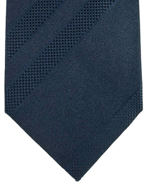 Tom Ford Tie Midnight Blue Stripes - Wide Necktie