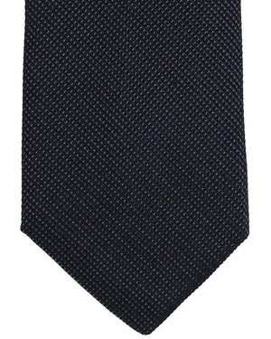 Ungaro Silk Tie Midnight Blue Silver
