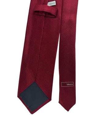 Valextra Silk Tie Solid Maroon Grosgrain - Wide Necktie