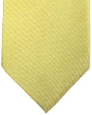 Valextra Silk Tie Solid Yellow - Wide Necktie SALE