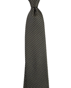 New
Zegna Tie Black Micro Pattern
