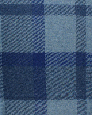 Ermenegildo Zegna Throw Blanket Blue Plaid - Wool Alpaca Cashmere SALE