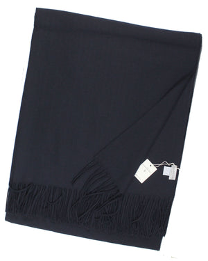 Tessitura Di Novara Cashmere Throw Blanket Dark Blue - Zegna Fabrics SALE