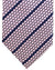 Ermenegildo Zegna Tie Pink Navy Geometric Stripes - Zegna 5 Pieghe Collection