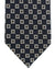 Ermenegildo Zegna Silk Tie Dark Blue Brown Silver Geometric - Hand Made in Italy