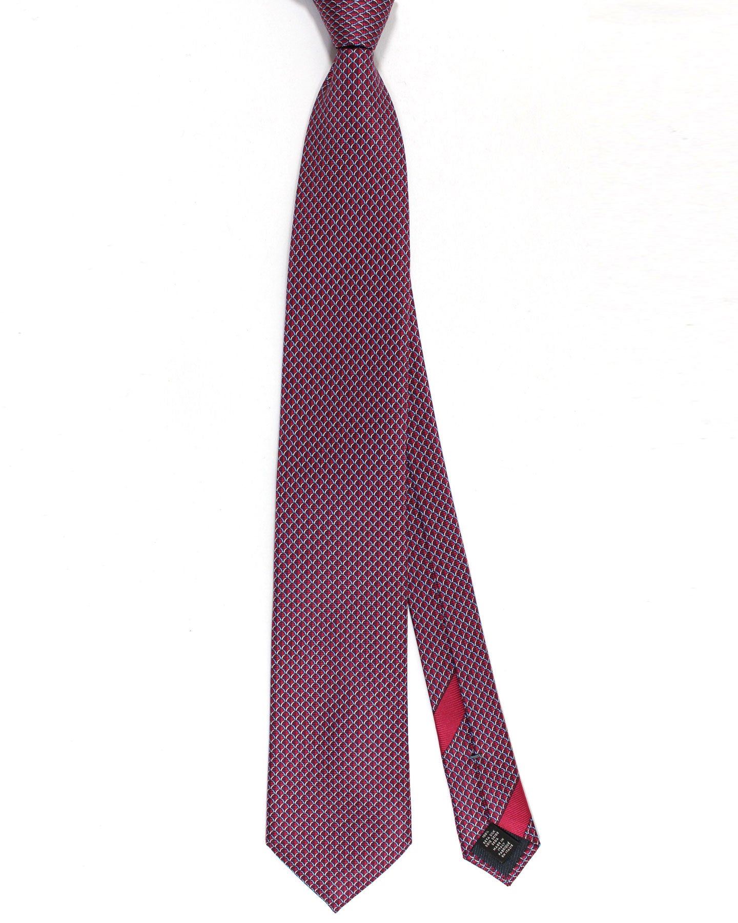 Ermenegildo Zegna Silk Tie Purple Maroon Blue Geometric - Hand Made in Italy