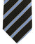Ermenegildo Zegna Silk Tie Dark Brown Blue Stripes - Hand Made in Italy