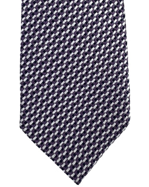 Ermenegildo Zegna Tie Purple Plum Silver - Narrow Cut