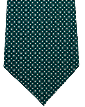 Ermenegildo Zegna Tie Green Black Silver Design