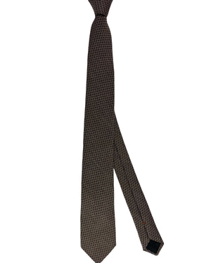 Ermenegildo Zegna Tie Maroon Gray Pattern- Narrow Cut SALE