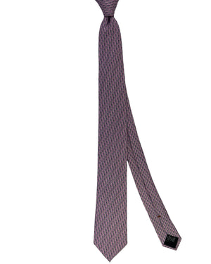 Ermenegildo Zegna Silk Tie Pink Blue Floral Pattern - Narrow Cut