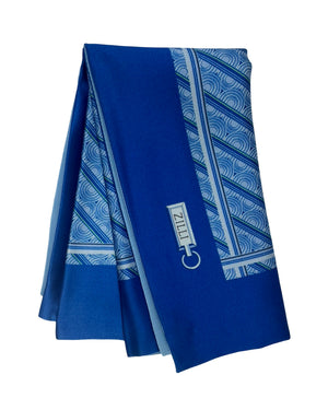 Zilli Pocket Square Royal Blue Design SALE