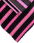 Zilli Tie & Pocket Square Set Black Pink Logo Stripes Design