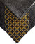 Zilli Tie & Pocket Square Set Black Orange Geometric Design