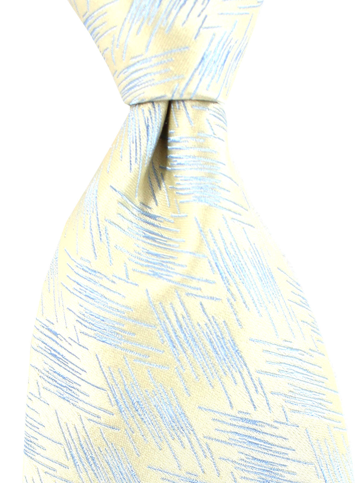 Zilli Sevenfold Tie Silver Blue Design - Wide Necktie