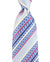 Zilli Silk Tie Blue Pink Stripes - Wide Necktie